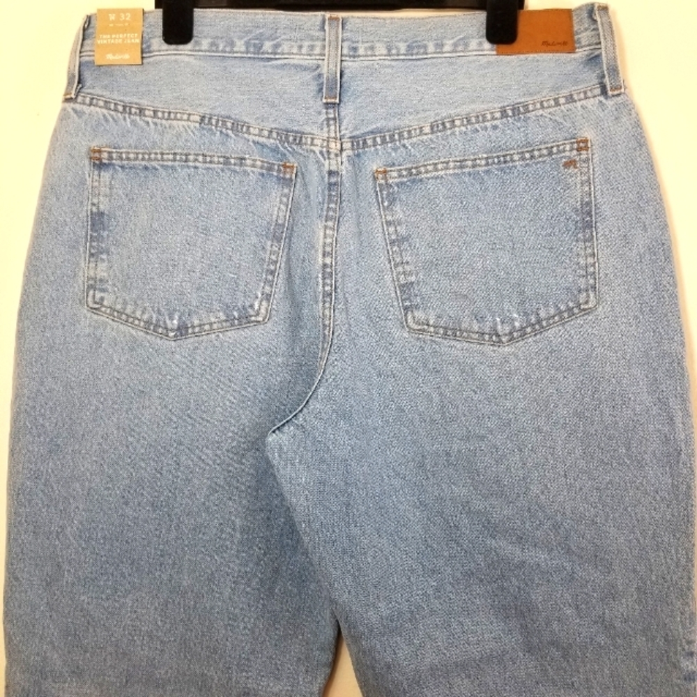 MADEWELL The Perfect Vintage Jean in Grandbay Wash: Ripped Edition - Picture 12 of 14